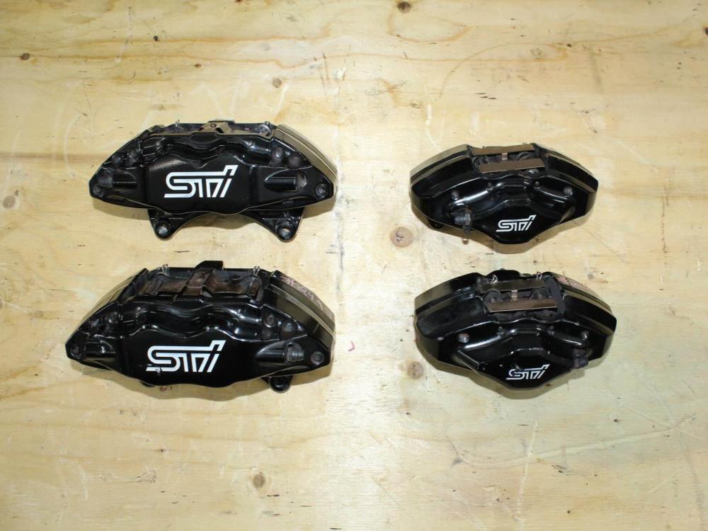 JDM 08-17 SUBARU IMPREZA WRX STI OEM USED BREMBO FRONT & REAR CALIPERS: Image 10