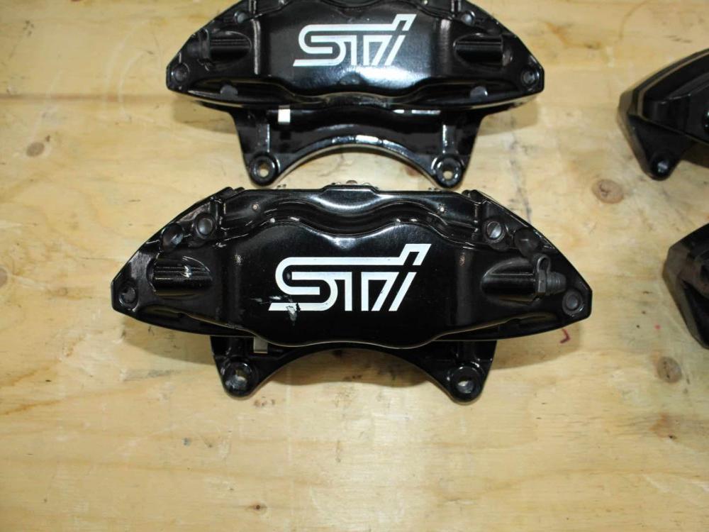 JDM 08-17 SUBARU IMPREZA WRX STI OEM USED BREMBO FRONT & REAR CALIPERS: Image 3