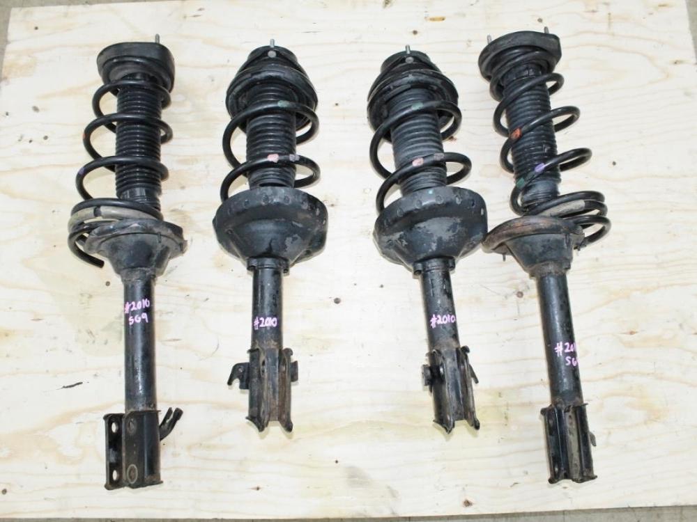 03-08 JDM Subaru Forester STI SG9 OEM KYB Struts Shocks Suspensions 5×100 Set: Image 1