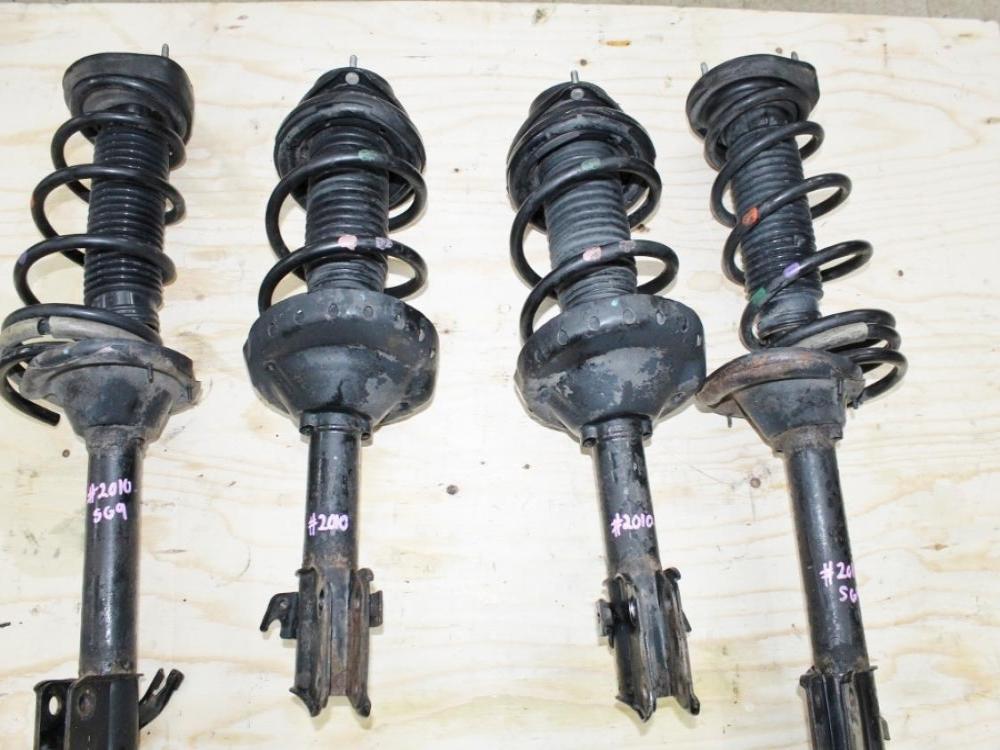 03-08 JDM Subaru Forester STI SG9 OEM KYB Struts Shocks Suspensions 5×100 Set: Image 4